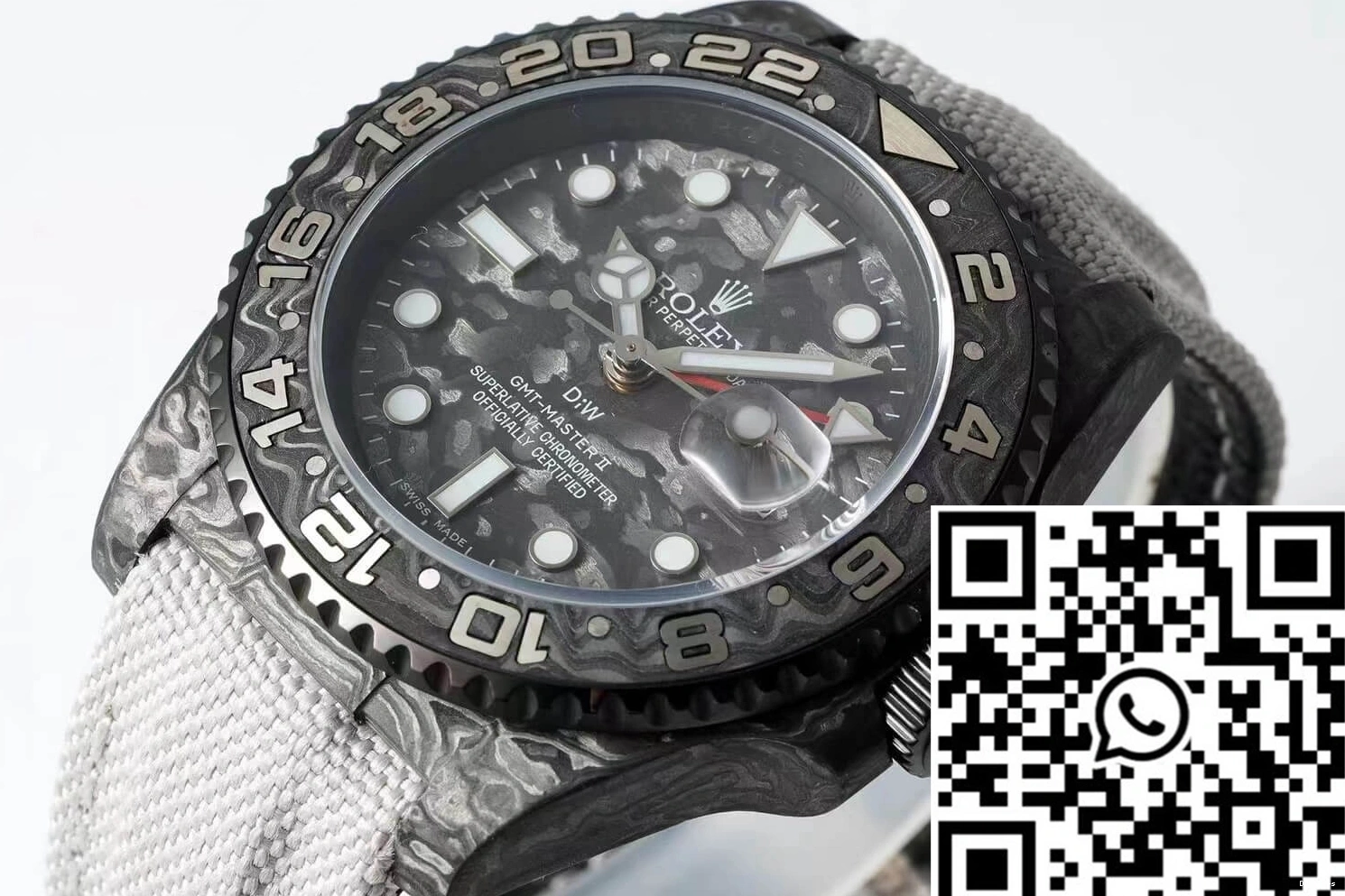 Strap Fabric Rolex GMT-MASTER Fiber II Carbon Dial Diw 0302